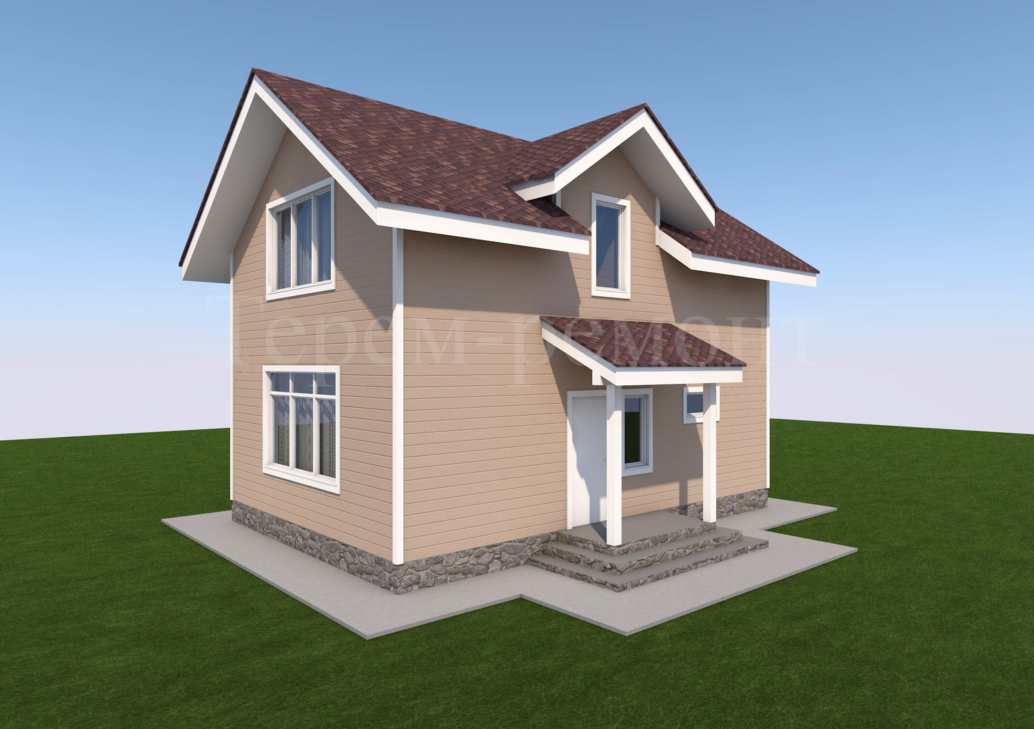 Проект дома Д81, каркасный дом 81 м2, стоимость 1 936 00 руб. Успейте купить по акции тел. +79112291016